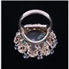 Image 7 : 10kt Gold Diamond & Turquoise Ring The ring is a w