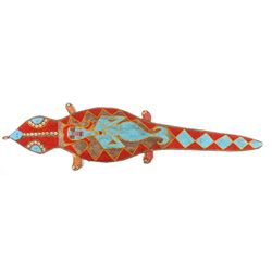 Yoruba Lizard Totem Fully Beaded Strip This piece