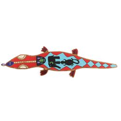 Yoruba Lizard Totem Fully Beaded Strip This piece