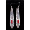 Image 2 : Navajo Sterling & Coral Earrings These are hand to