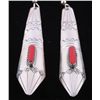 Image 3 : Navajo Sterling & Coral Earrings These are hand to