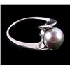 Image 3 : Pearl, Moonstone and Cubic Zirconia Silver Rings T