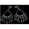 Image 1 : Navajo Sterling Silver & Turquoise Earrings This l