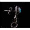Image 2 : Navajo Sterling Silver & Turquoise Earrings This l