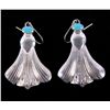 Image 2 : Navajo Sterling Silver and Turquoise Earrings This
