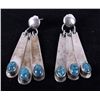 Image 1 : Navajo Sterling Silver and Turquoise Earrings This