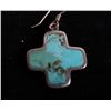 Image 2 : Navajo Sterling Silver & Turquoise Cross Earrings