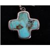 Image 3 : Navajo Sterling Silver & Turquoise Cross Earrings