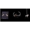 Image 1 : Sterling Silver Moose Necklace, Bracelet 7 Earring