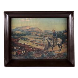"Moving the Herd" Orren Mixer Framed Print This lo
