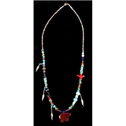 Navajo Bear Fetish Necklace This lot features a Na