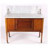 Image 4 : Antique Inlaid Wood Buffet with Marble Top The pie