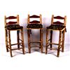 Image 2 : Solid Hickory Log Bar Stools This lot includes 3 h
