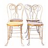 Image 2 : Antique Wrought Iron Ice Cream Parlor Chair Set Th