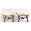 Image 1 : French Napoleon III Gilt Wood Rope Stool Set The l