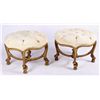 Image 8 : French Napoleon III Gilt Wood Rope Stool Set The l