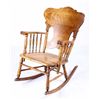 Image 1 : Antique Oak Carved Rocking Chair This is a great c