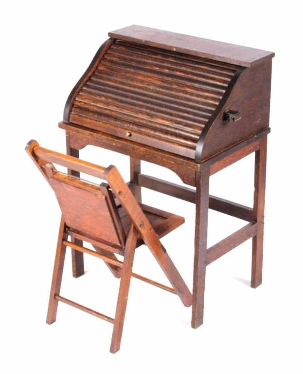 Antique Eastman Line Children S Roll Top Desk This