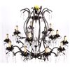 Image 6 : Crystal Chandelier This has a wrought iron design
