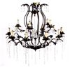 Image 9 : Crystal Chandelier This has a wrought iron design