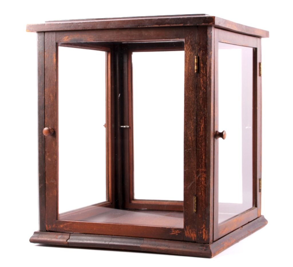 Antique Wood Table Top Display Case The lot featur