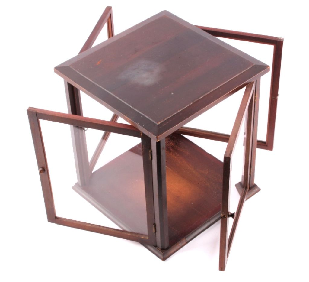 Antique Wood Table Top Display Case The lot featur