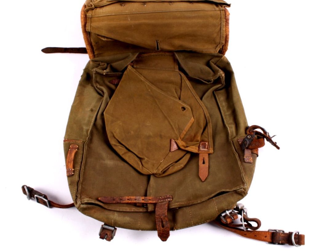 WWII German Horse Hair Backpack This lot features