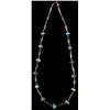 Image 1 : Navajo Sterling Silver and Turquoise Necklace This