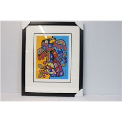 N.MORRISSEAU LITHO WITH  CREE SIGNATURE