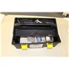 Image 1 : Black Plastic Tool Box and Contents