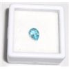 Image 1 : .60 CARAT *RARE BEAUTIFUL-GEM QUALITY* BLUE APATITE PEAR CUT & FACETED *GEM QUALITY-READY FOR MOUNT!