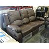 Image 2 : 3PC FAUX LEATHER RECLINING SOFA LOVESEAT AND CHAIR SET - BRAND NEW