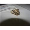 Image 2 : 14KT GOLD 1.04CT CUSTOM MADE DIAMOND CLUSTER RING