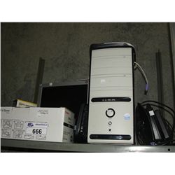 SHELF LOT OF COMPUTER, MISC ITEMS, ETC