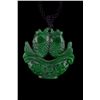 Image 1 : Chinese Spinach Green Jadeite Pedant of Goldfish