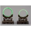 Image 1 : Two Pieces of Chinese Apple Green Jadeite Bangles