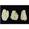 Image 1 : Set of Three Chinese White Jade Carved Buddhas