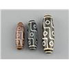 Image 2 : Set 3 Twelve and Nine Eyed Tibetan Tianzhu Beads