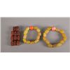 Image 2 : Lot of Three Chinese Amber Carved Bracelet