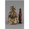 Image 1 : Set of Two Pieces Wood Carved Guanyin