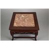 Image 4 : Small Chinese Rosewood Table Stand with Marble Top