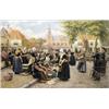 Image 1 : Markttafereel met visverkopers op Walcheren - Henri Houben...