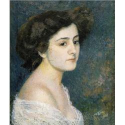 Jeune fille en décolleté (1910) - Georges Lemmen...