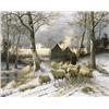 Image 1 : Herder in de sneeuw - Jean-Baptiste L Van Leemputten...