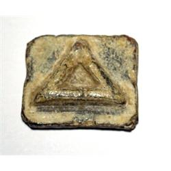 GRECO-ROMAN, c. 100-300 AD. a rectangular lead weight with a raised (D) delta. The back side is...