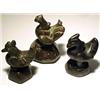 Image 1 : BURMA, c. 1800 -1850. A lot of 3 opium weights in the form of bird-like creatures called henthas...