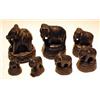 Image 1 : BURMA, c. 1800 -1850. A lot of seven opium weights in the form of an elephant, one example with...