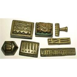 WEST AFRICA, GOLD COAST (GHANA), Ashanti Tribe, c. 1720-1900 AD. a lot of seven mostly larger tha...