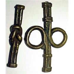 WEST AFRICA, GOLD COAST (GHANA), Ashanti Tribe, c. 1720-1900 AD. a lot of two brass weights in t...