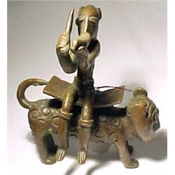 WEST AFRICA, GOLD COAST (GHANA), Ashanti Tribe, c. 1720-1900 AD. an outstanding sculpture of a n...